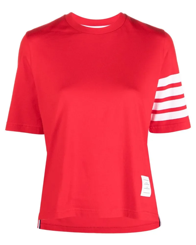 Thom Browne T-Shirt mit Streifen - Rot Rot