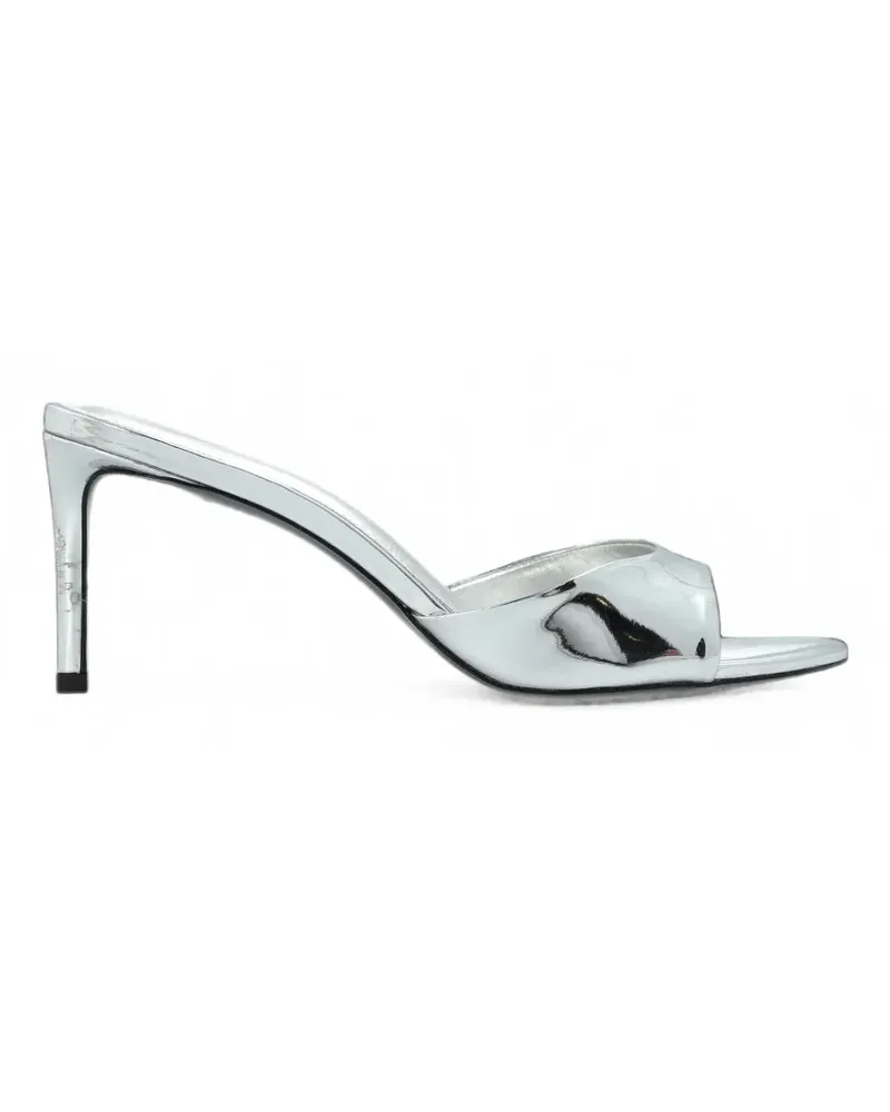 BLACK SUEDE STUDIO Freddy Metallic-Sandalen - Silber Silber