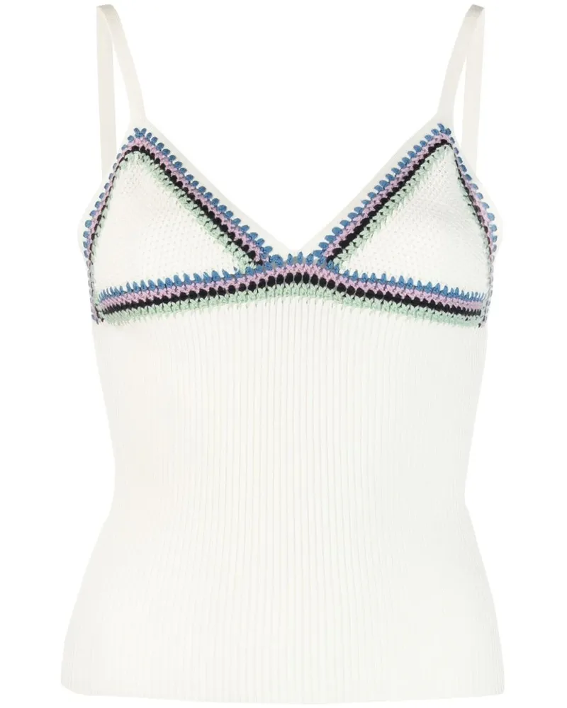 Chloé Top mit V-Ausschnitt - Weiß Weiß