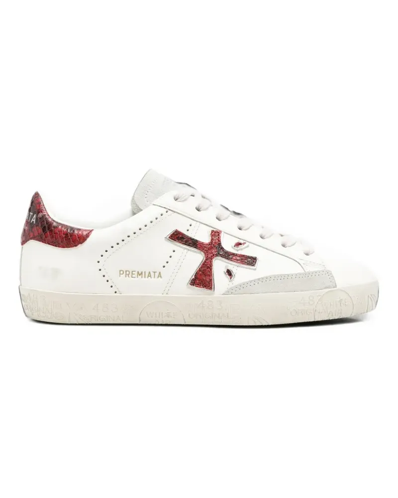 Premiata Steven-D snakeskin-effect sneakers - Weiß Weiß