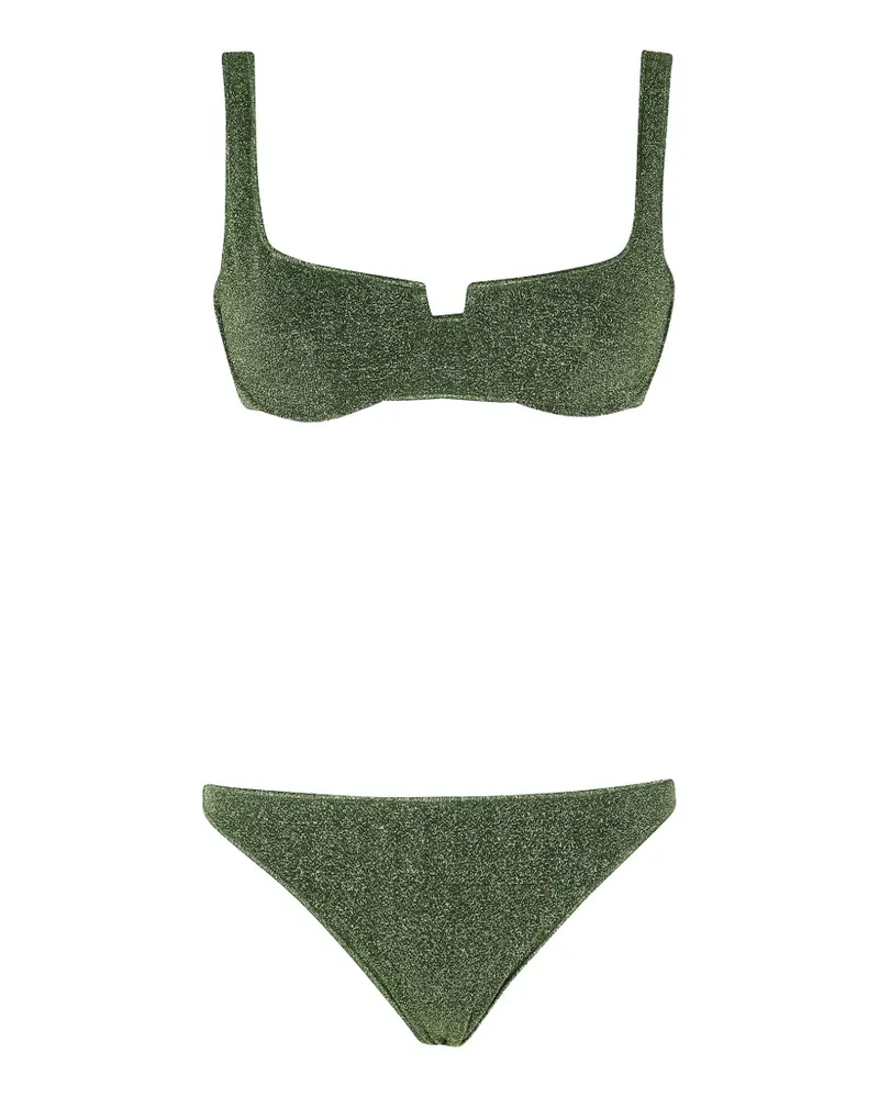 Oséree Bikini mit Glitter-Effekt - Grün Grün