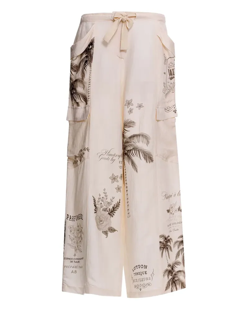 AGUA BENDITA Alice Hose mit Print - Nude Nude