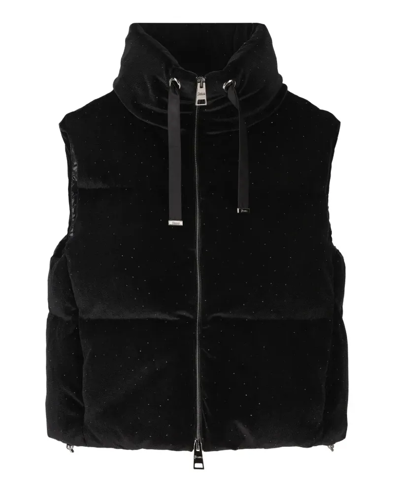 Herno Daunenjacke mit Pailletten - Schwarz Schwarz