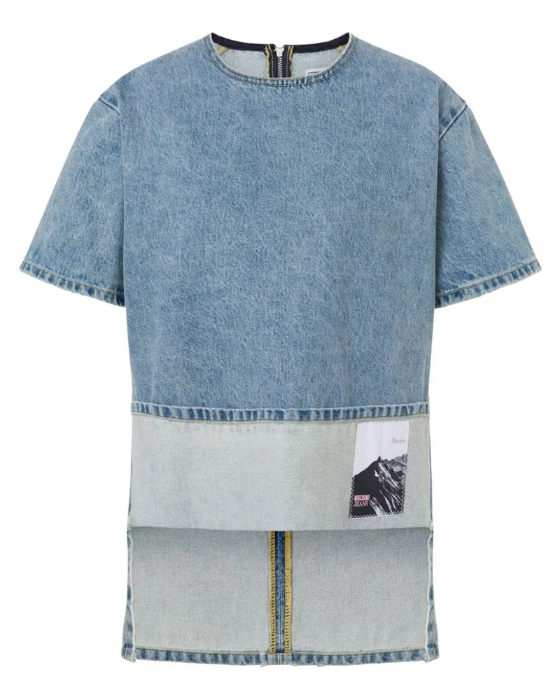 Moschino T-Shirt mit Applikation - Blau Blau