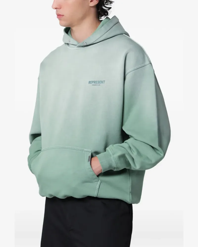 REPRESENT Owners Club logo-print hoodie - Grün Grün