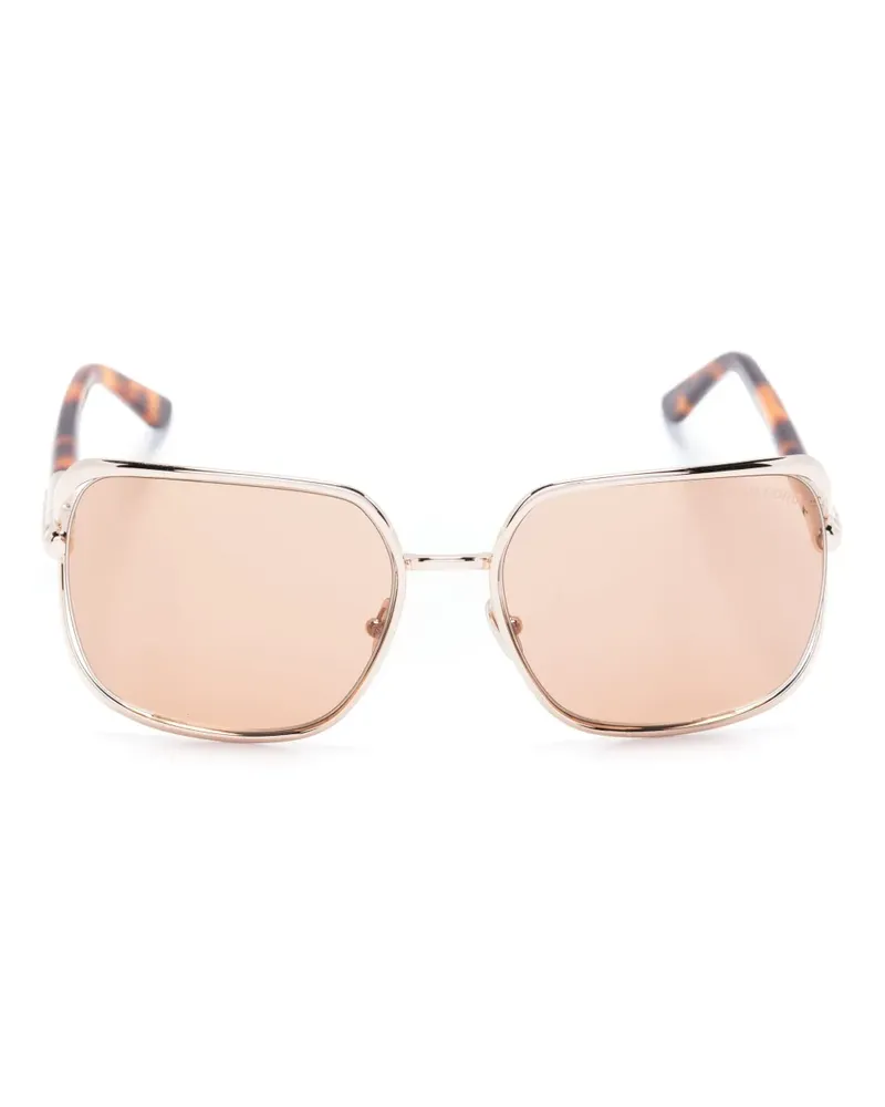 Tom Ford Sonnenbrille mit Oversized-Gestell - Braun Braun