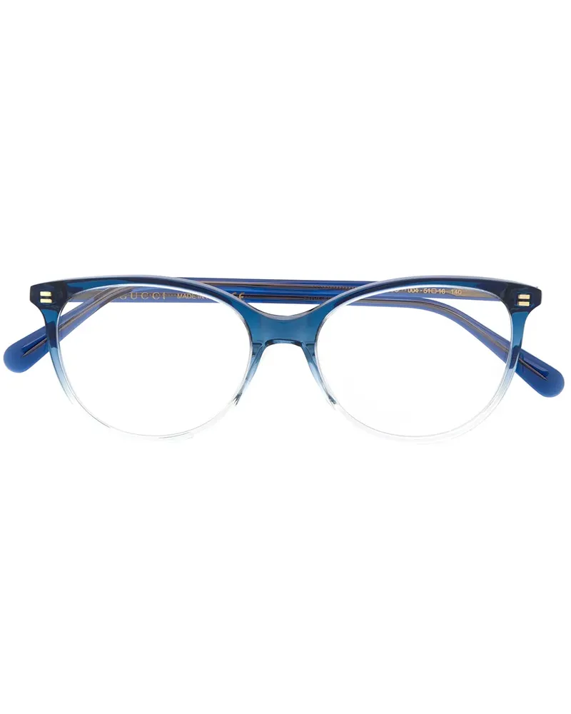 Gucci Runde Brille mit Farbverlauf - Blau Blau