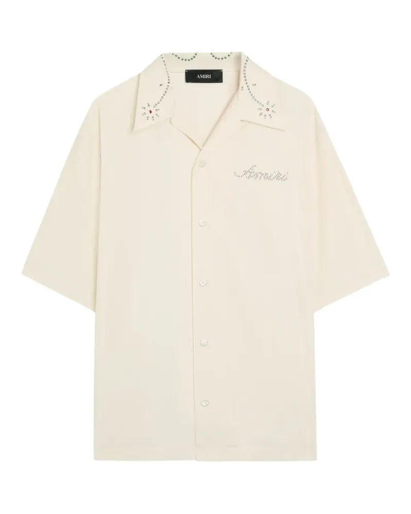 Amiri embellished camp shirt - Nude Nude