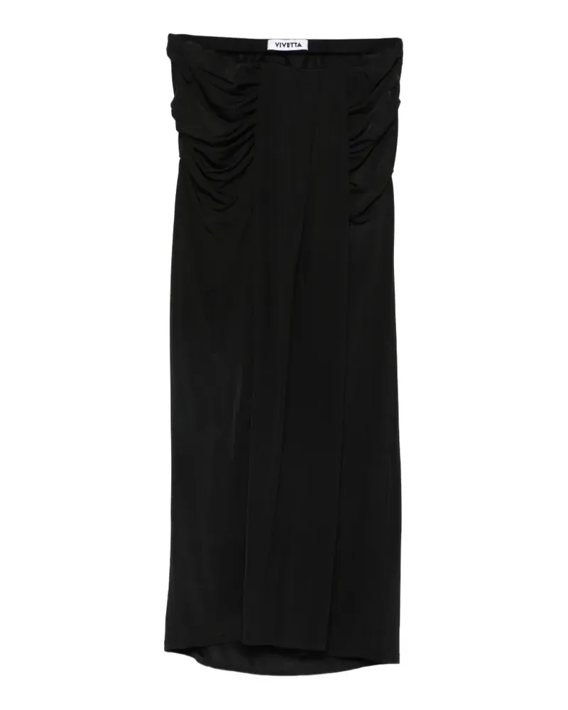 Vivetta draped midi skirt - Schwarz Schwarz