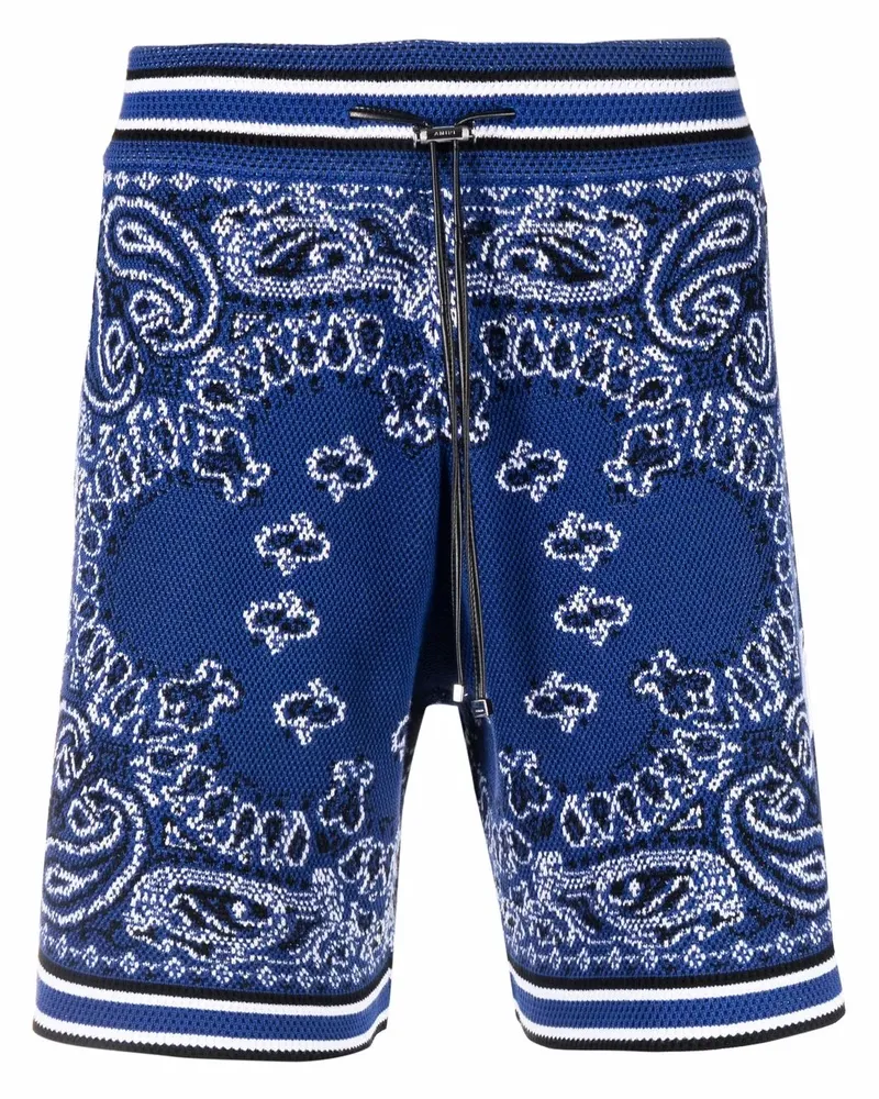 Amiri Joggingshorts mit Bandana-Print - Blau Blau