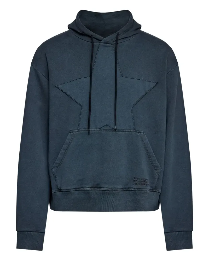 Maison Margiela Hoodie mit Sternstickerei - Blau Blau