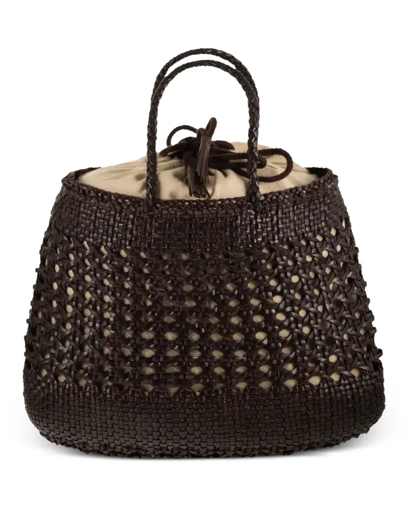 Dragon Diffusion Santa Cano braided tote bag - Braun Braun