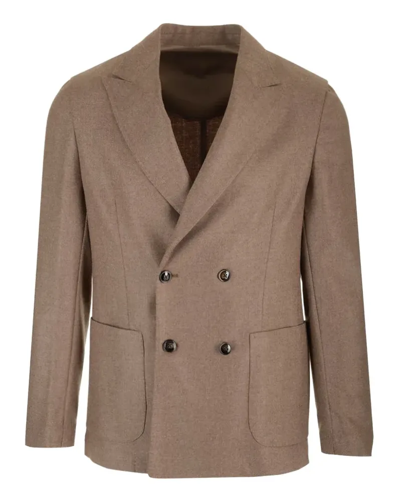 BARBA Sakko aus Flanell - Braun Braun
