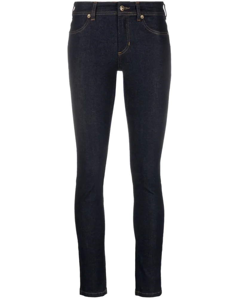 Versace Jeans Halbhohe Skinny-Jeans Blau