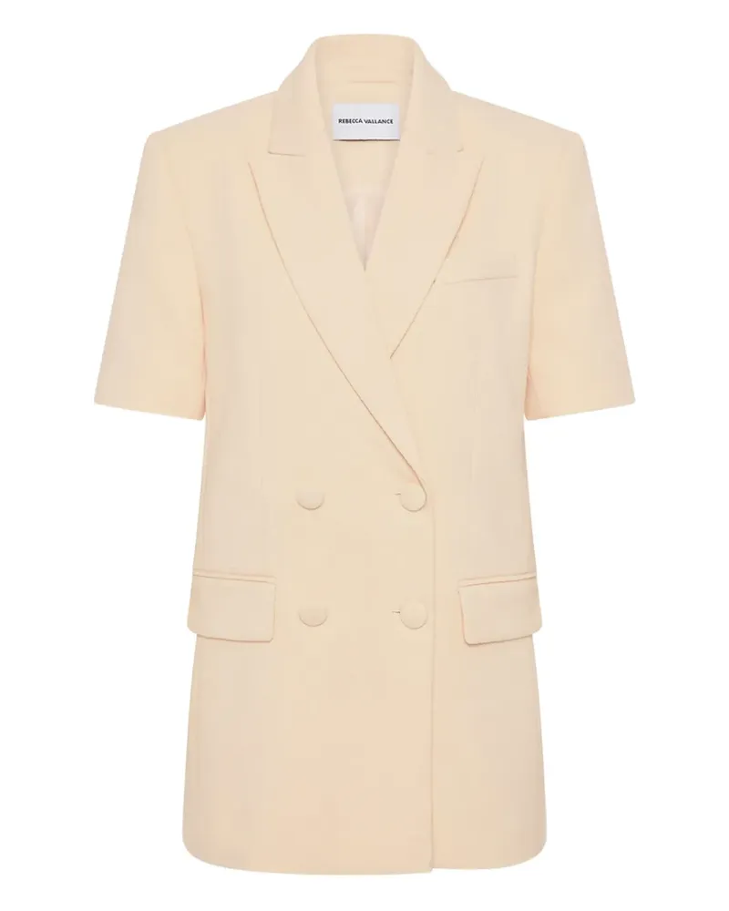 Rebecca Vallance Doppelreihiger Blazer mit kurzen Ärmeln - Gelb Gelb