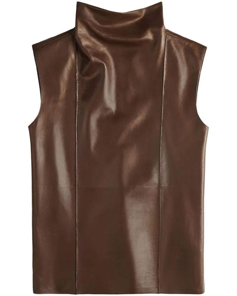 TOD'S Oberteil aus Leder - Braun Braun
