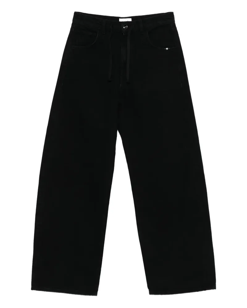 Amish drawstring-waist jeans - Schwarz Schwarz