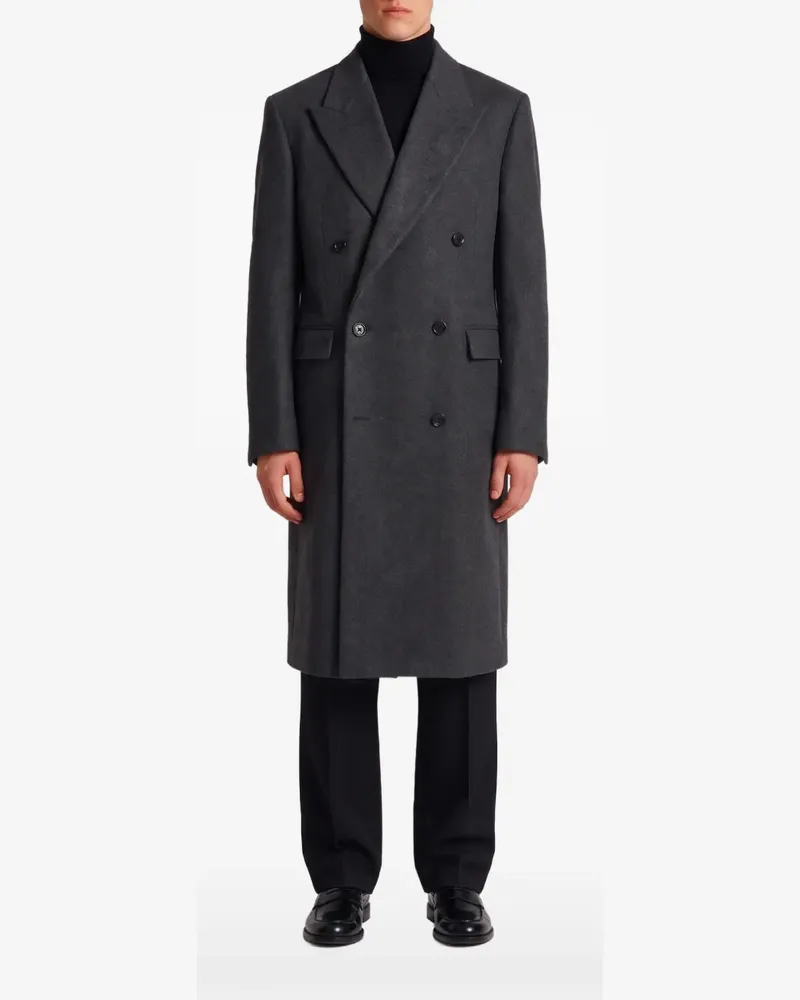 LARDINI double-breasted wool coat - Grau Grau