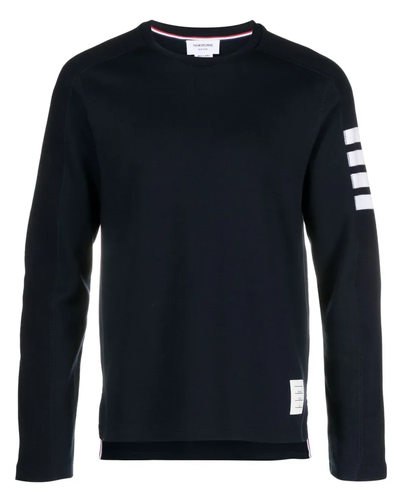 Thom Browne Engineered Bar Sweatshirt mit Streifen Blau