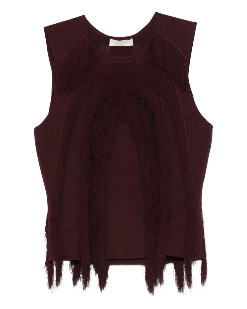 Ulla Johnson Top mit Fransen - Rot Rot