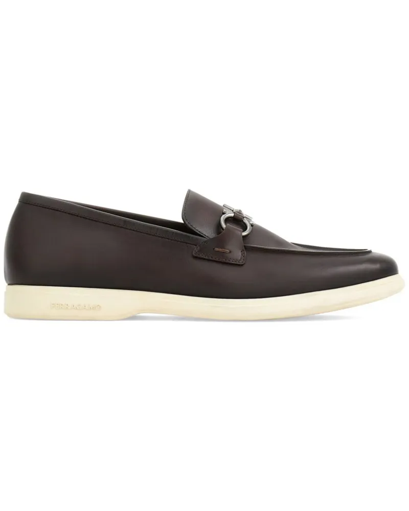 Ferragamo Loafer mit Gancini-Detail - Braun Braun
