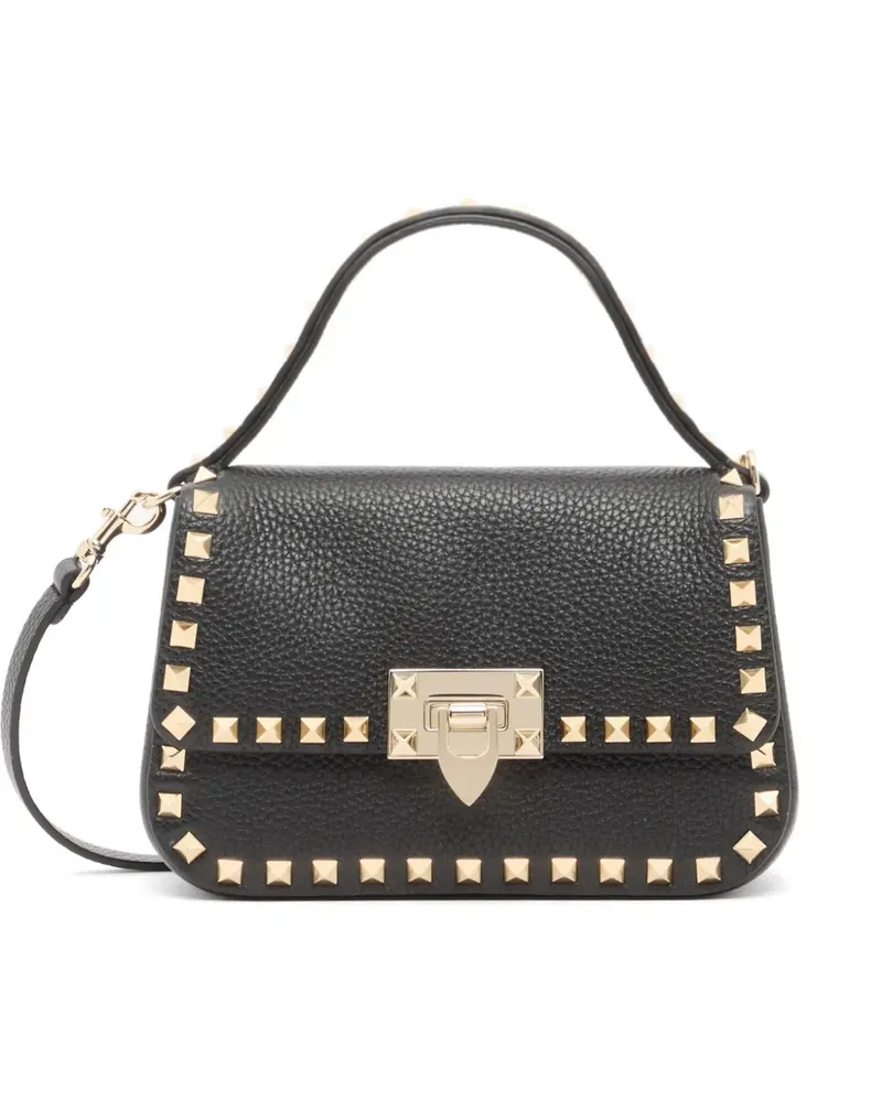 Valentino Garavani Rockstud small handbag in grainy calfskin - Schwarz Schwarz