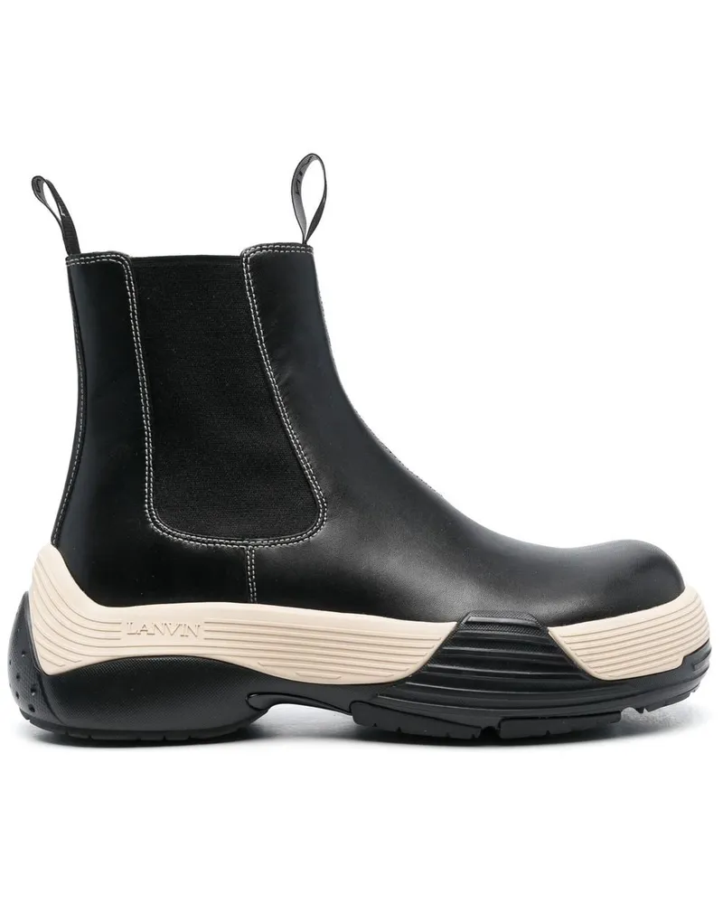 Lanvin Chelsea-Boots mit dicker Sohle - Schwarz Schwarz