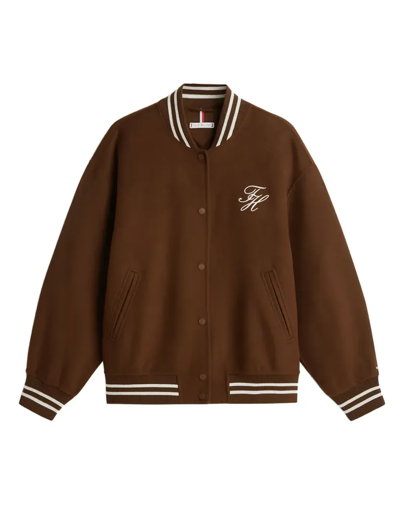 Tommy Hilfiger striped-detail bomber jacket - Braun Braun