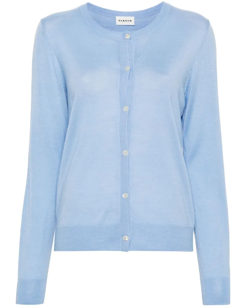 P.A.R.O.S.H. P.A.R.O H. Cardigan mit rundem Ausschnitt - Blau Blau