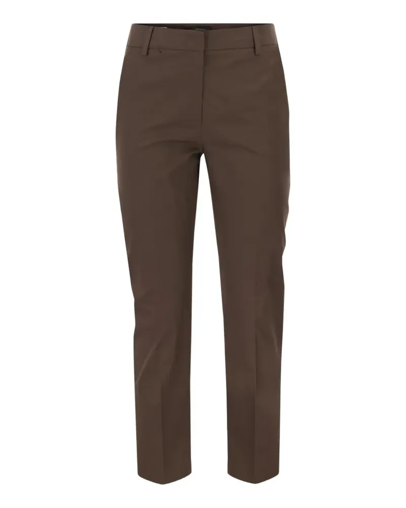 Max Mara slim-fit cropped trousers - Braun Braun