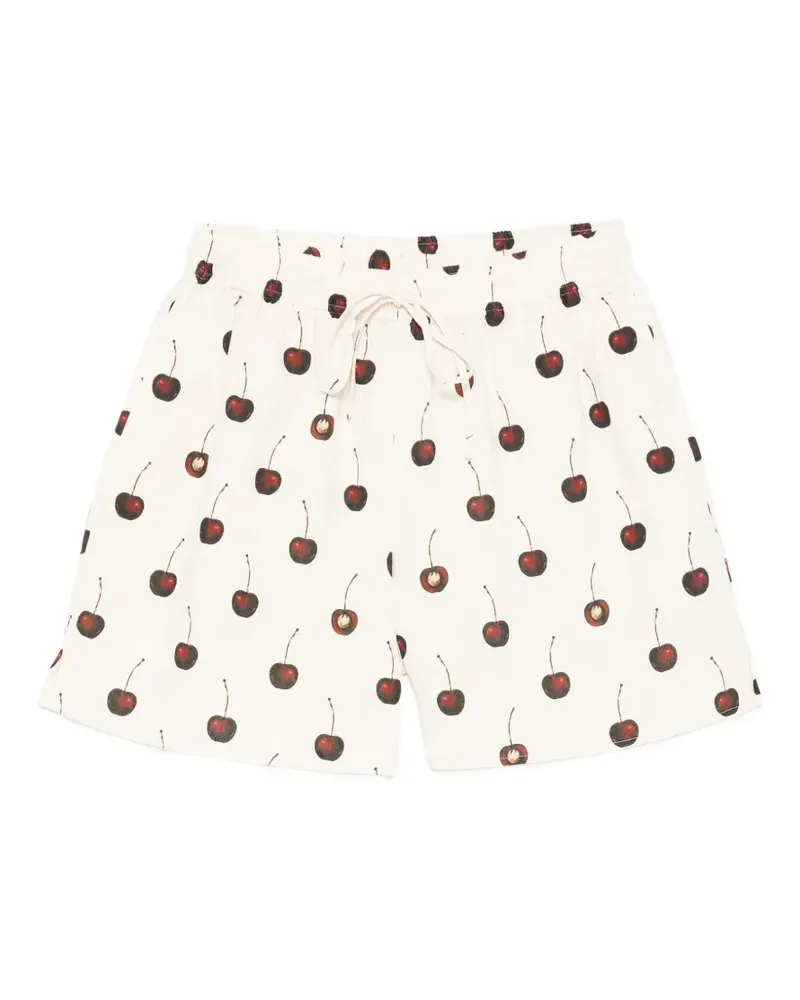 Stine Goya Kordelzug-Shorts mit Kirschen-Print - Nude Nude