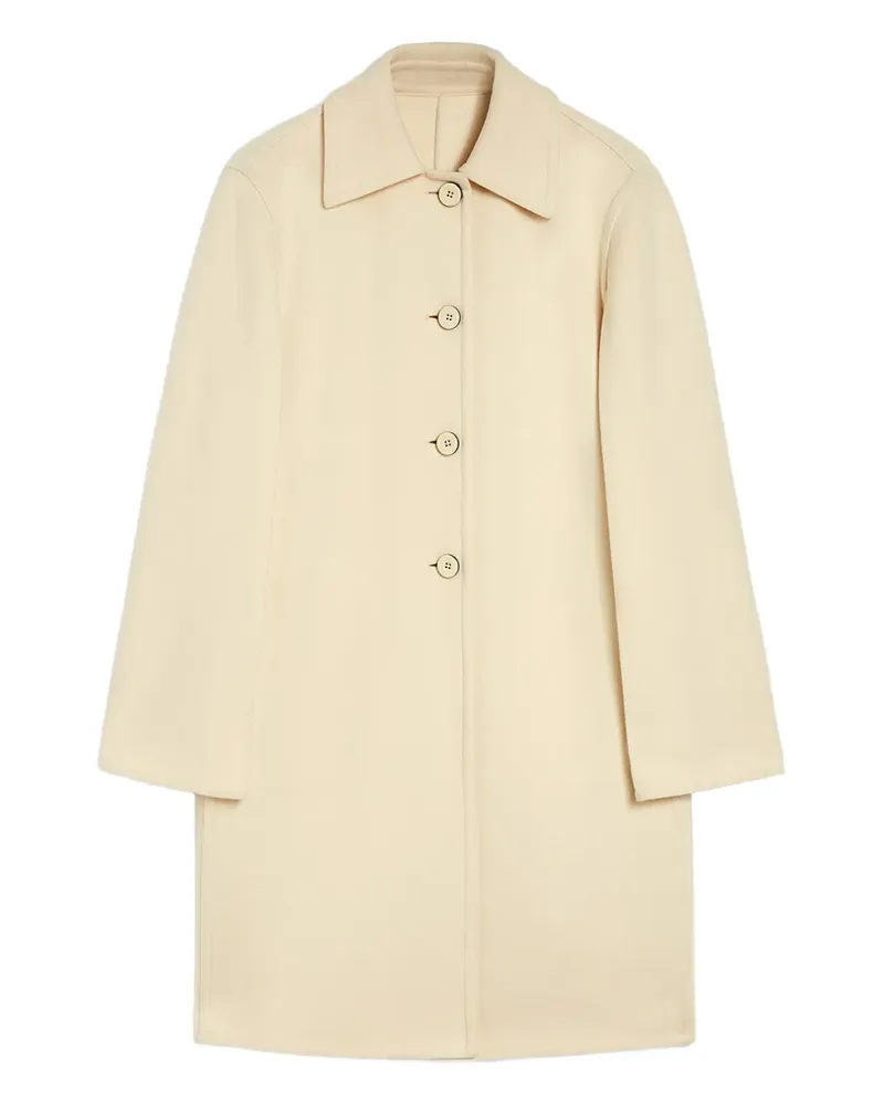 Jil Sander Klassischer Wollmantel - Weiß Weiß