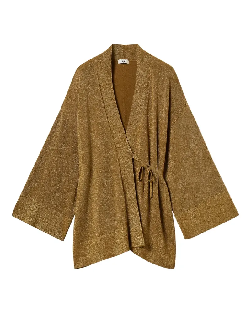 Twin-Set Cardigan im Kimono-Style mit Lurex - Gold Gold