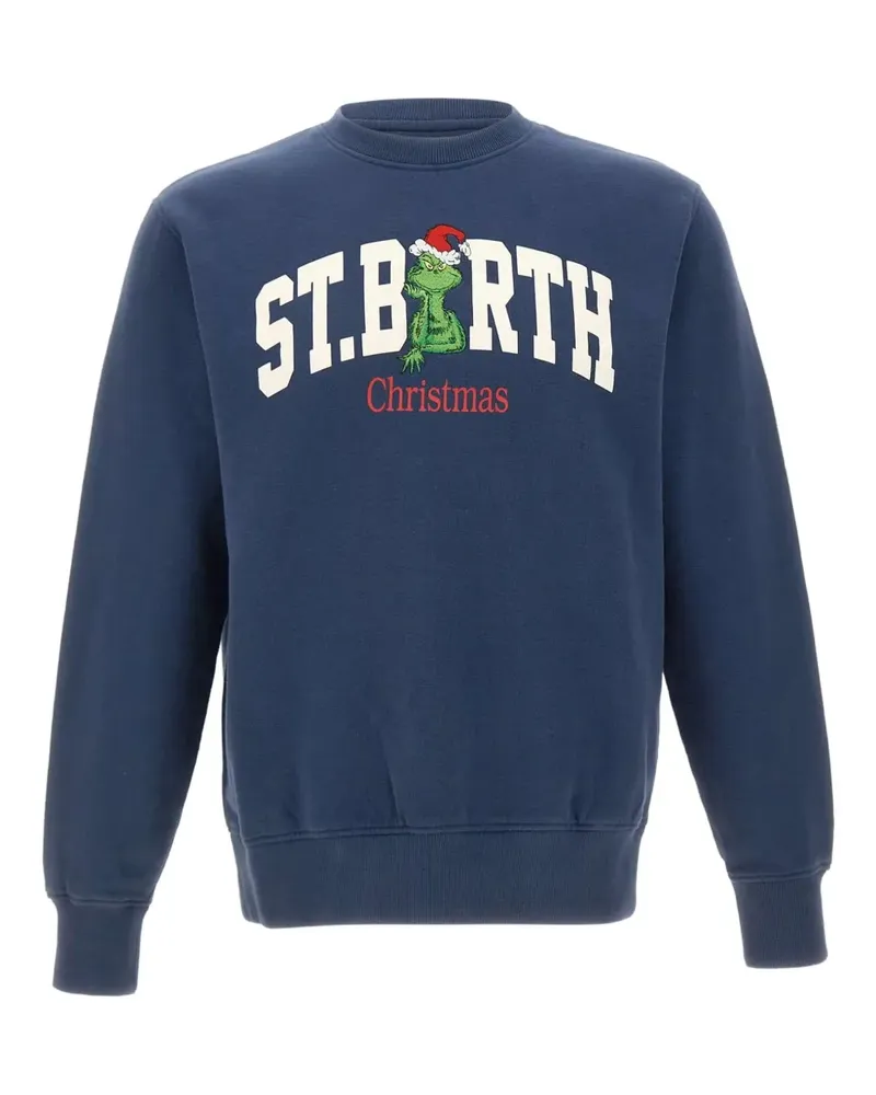 MC2 Saint Barth Sweatshirt mit Logo-Print - Blau Blau