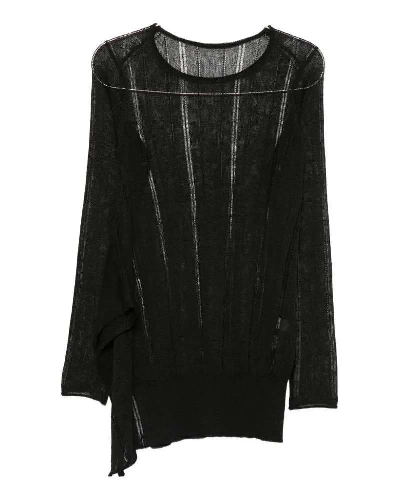 Yohji Yamamoto asymmetric-hem sweater - Schwarz Schwarz