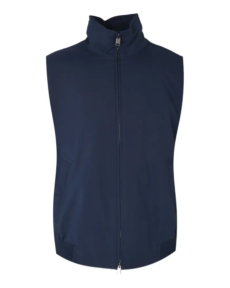 Brioni zip-up high-neck gilet jacket - Blau Blau