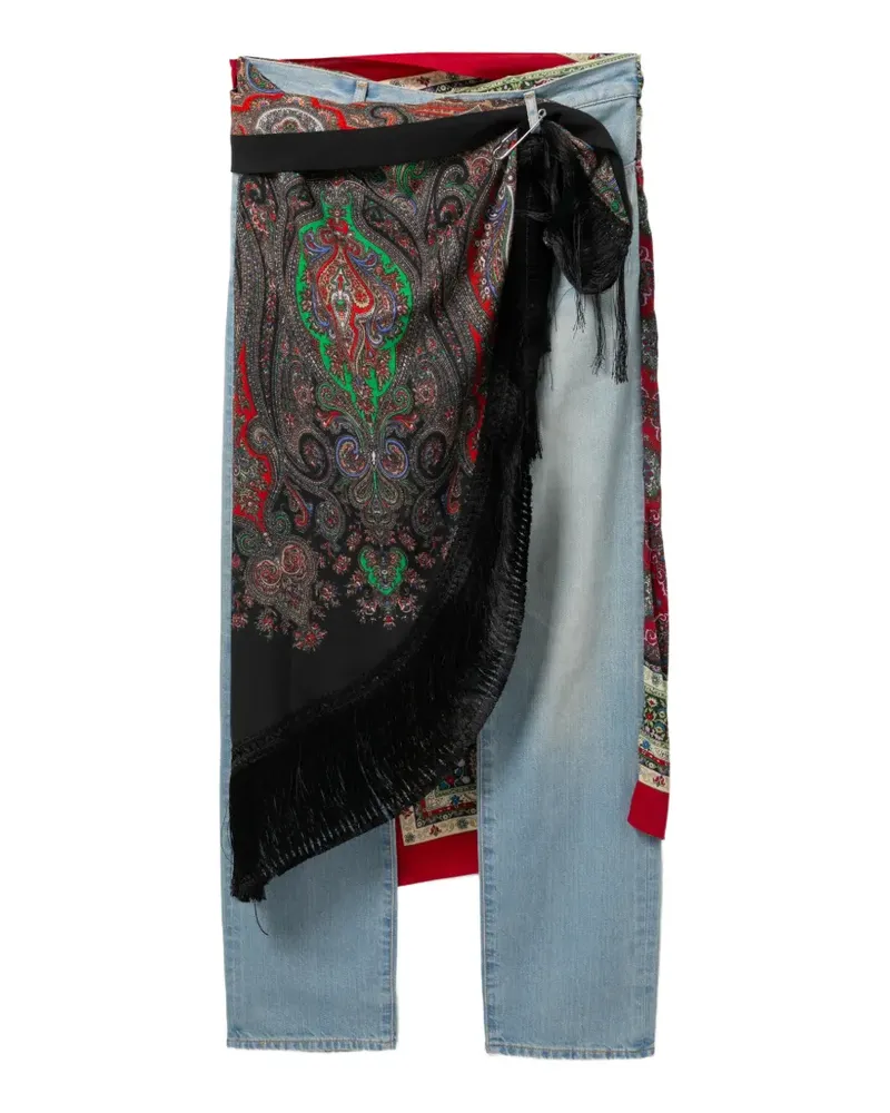 Junya Watanabe Jeans im Layering-Look - Blau Blau