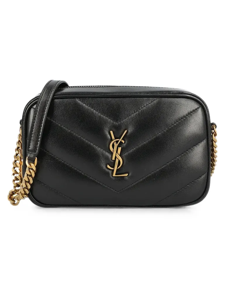 Saint Laurent Loulou mini camera bag in lambskin - Schwarz Schwarz