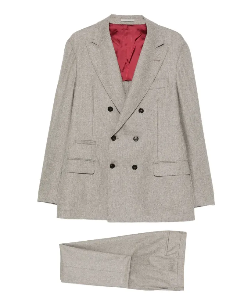 Brunello Cucinelli double-breasted wool suit - Grau Grau