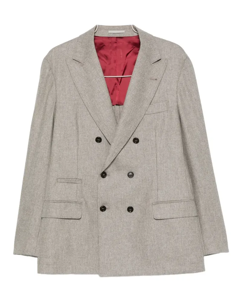 Brunello Cucinelli double-breasted wool suit - Grau Grau