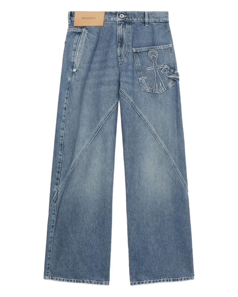 J.W.Anderson Workwear Straight-Leg-Jeans - Blau Blau