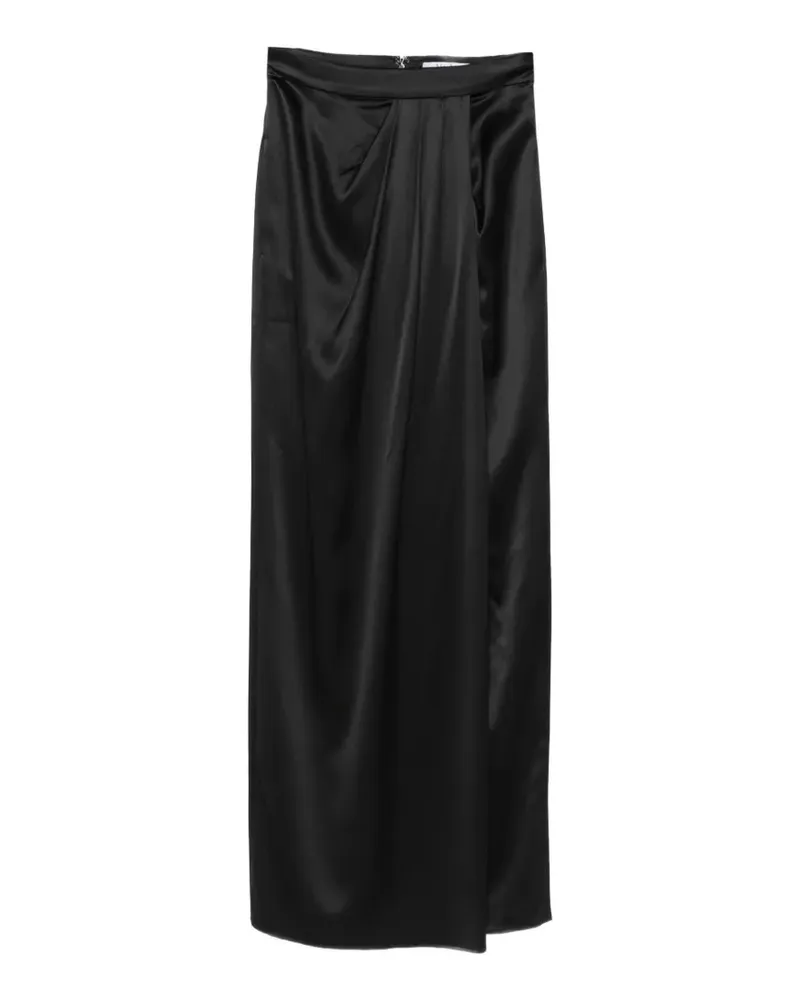 Max Mara Drapierter Midirock - Grau Grau
