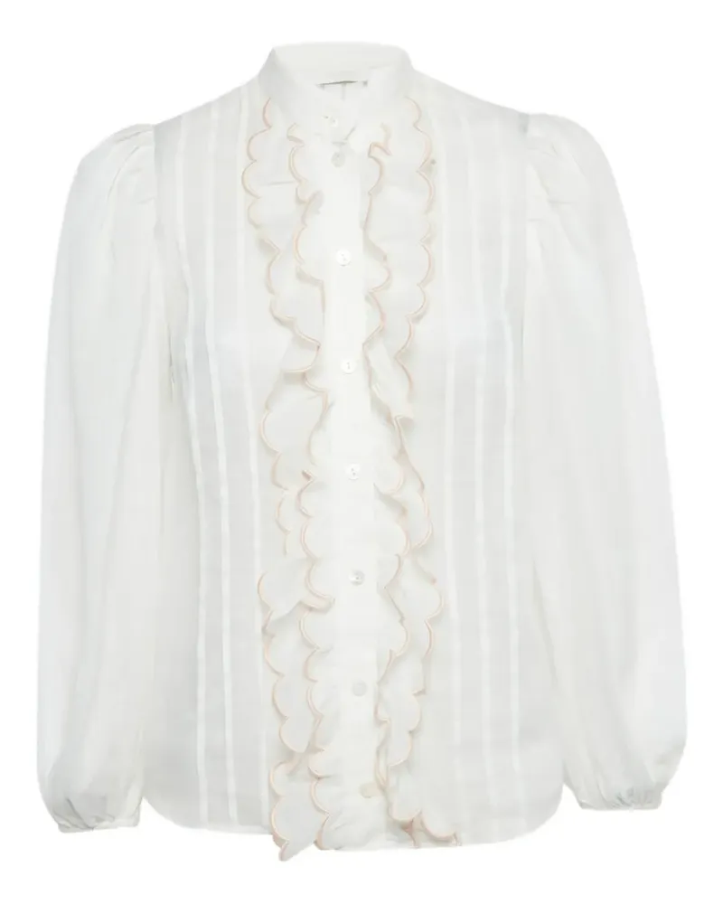 Zimmermann Hemd mit Rüschendetail - Weiß Weiß