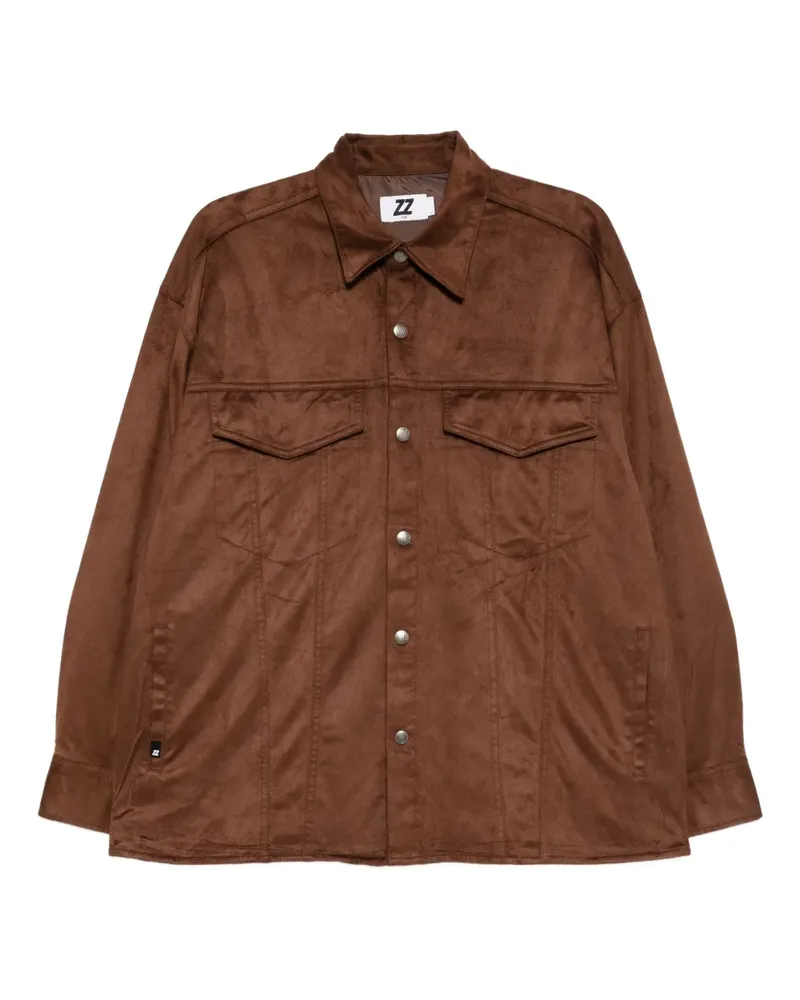 Izzue Jacke mit Logo-Stickerei - Braun Braun