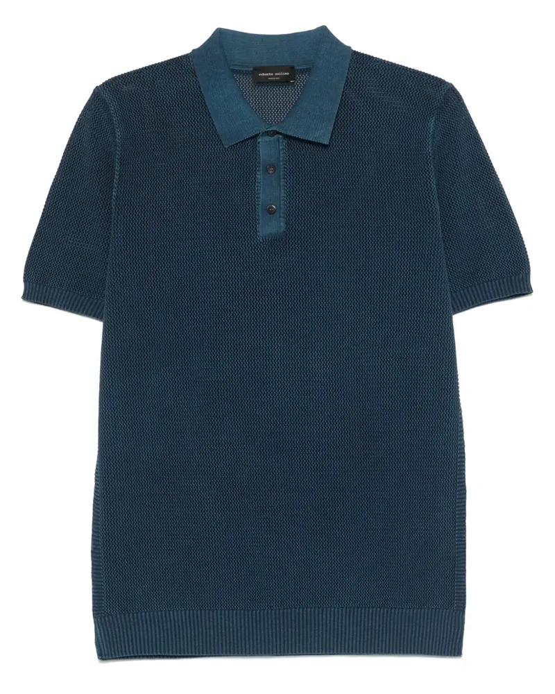 Roberto Collina Gestricktes Poloshirt - Blau Blau