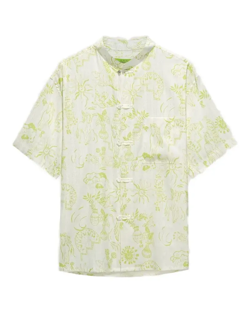 Shanghai Tang Tang mandarin-collar shirt - Weiß Weiß