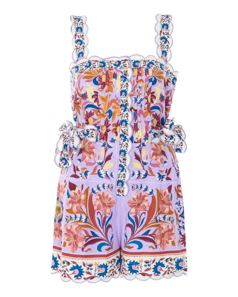 FARM Rio floral-print sleeveless mini dress - Violett Violett