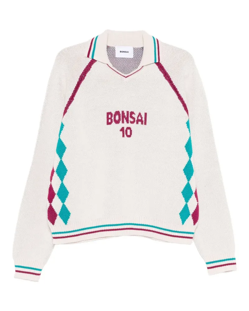 BONSAI Pullover mit Rautenmuster - Nude Nude