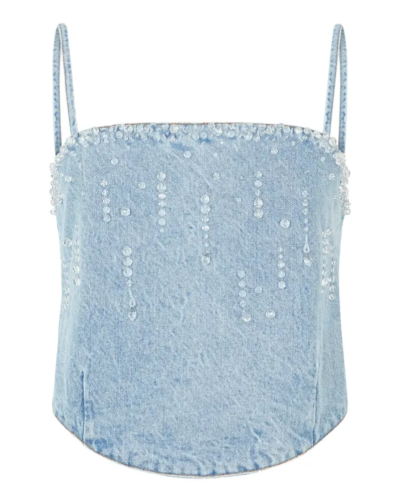 Giuseppe di Morabito beaded sleeveless top - Blau Blau