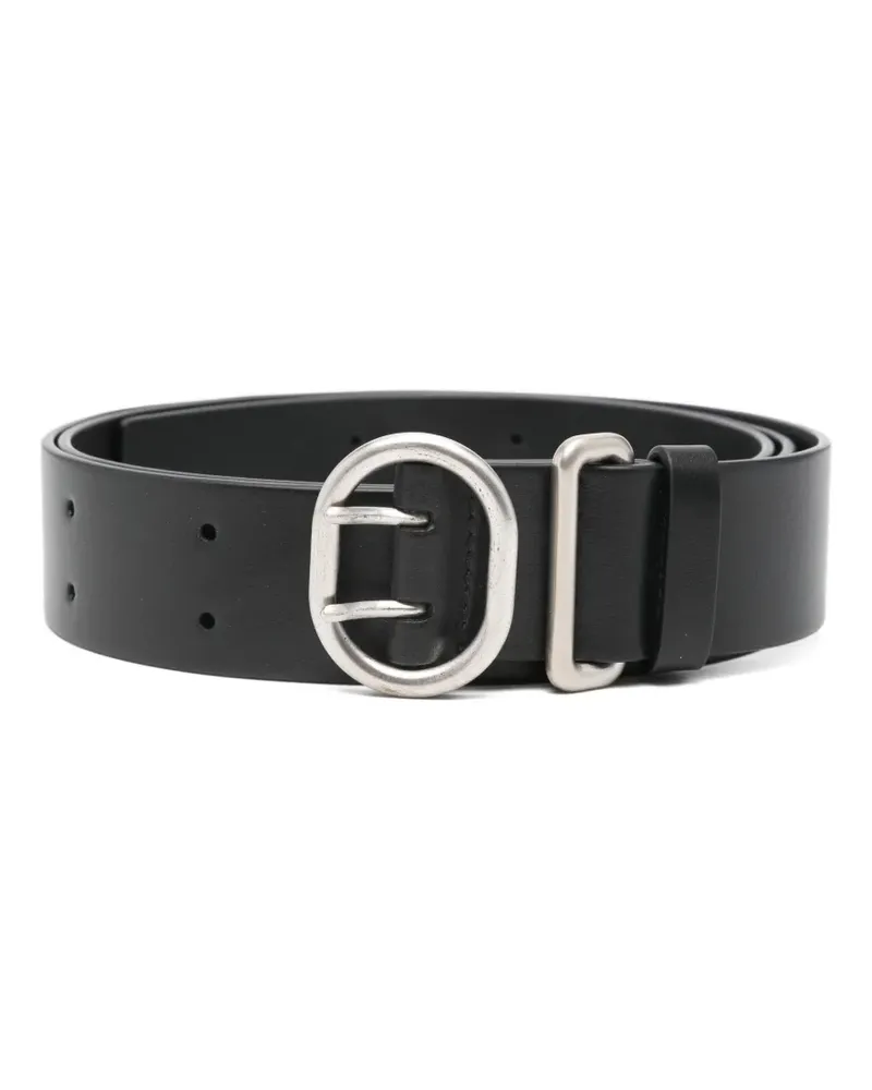 Jil Sander round buckle belt - Schwarz Schwarz